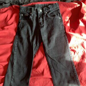 Boys black jeans Lee size 8 adjustable waist